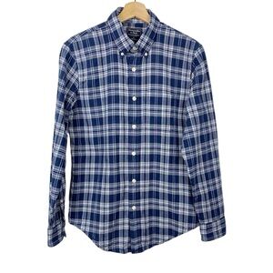 ABERCROMBIE & FITCH 100% Cotton Long Sleeve Button Down Plaid Shirt, Size Small